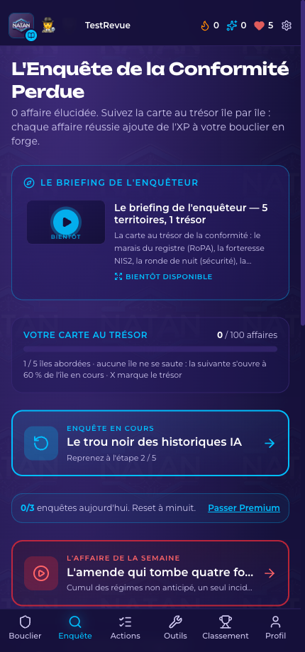 La carte au tr&eacute;sor des enqu&ecirc;tes SCORE